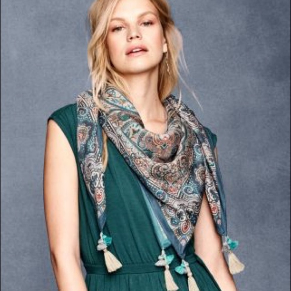 Anthropologie Boho Tassel Kimono/ Scarf/ Head wrap